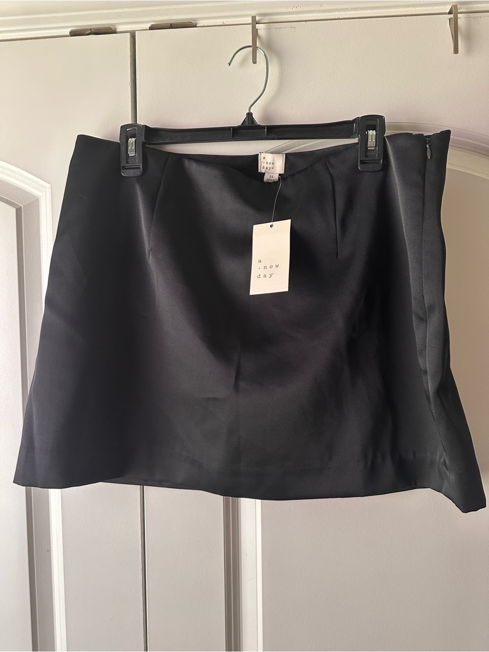 a new day Black Mini Skirt with Side Zip Detail